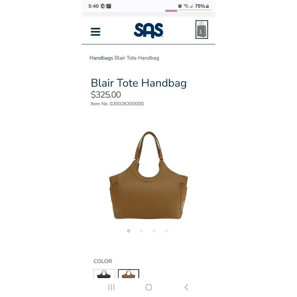 SAS‎ Blair Tote Handbag Camel